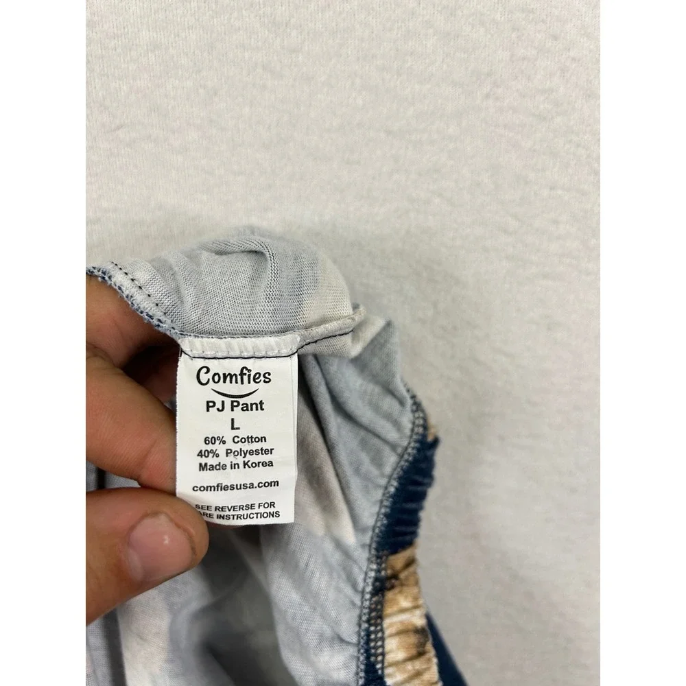 Dog Lover Comfies Unisex Large Navy Blue Golden Doodle Print Pajama Lounge Pants - Picture 4 of 11